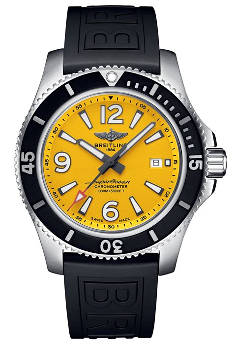 breitling superocean yellow 44|breitling watches superocean chronometer.